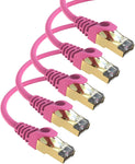 Maximm Cat7 Ethernet Cable, 15 Feet, Green, 5-Pack - Pure Copper - RJ45 Gold-Plated Snagless Connectors 600 MHz, 10 Gbps. for Fast Network & Computer Networking + Cable Clips and Ties