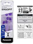 Panasonic ErgoFit In-Ear Earbud Headphones RP-HJE120-KA (Matte Black) Dynamic Crystal-Clear Sound, Ergonomic Comfort-Fit